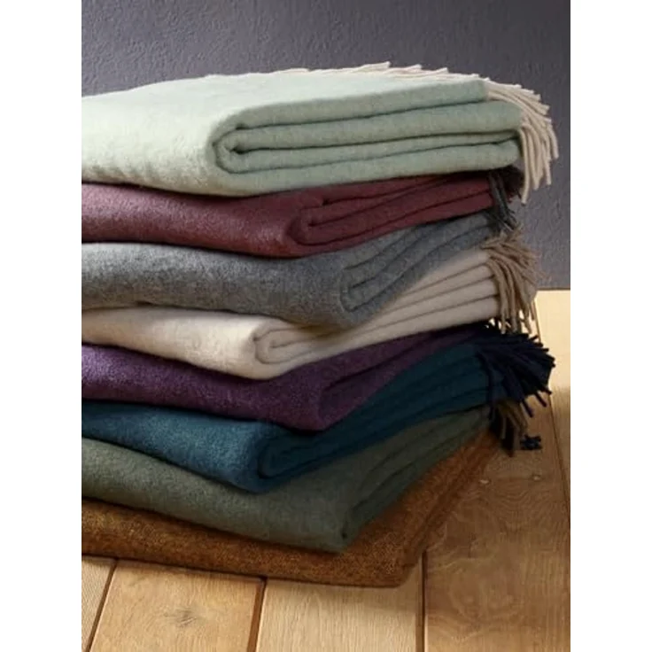 Wohndecke Soft Impression im Doubleface-Look, Biederlack, Wolle-Kaschmir-Mix – Bild 5