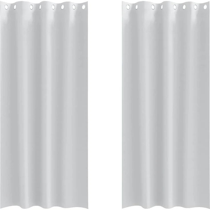 Verdunkelungs-Vorhänge | für Wohnzimmer & Schlafzimmer mit Ringen 2 pcs Helles Grau – Bild 1