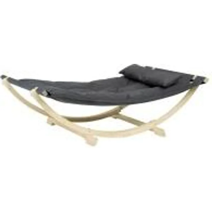 AMAZONAS XXL Schwebebett Lounge Bed Schwebeliege Anthracite inkl. Holzgestell