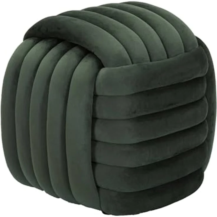Dmora Pouf Karori 45x45x45 cm Grün Quadratisch – Bild 3