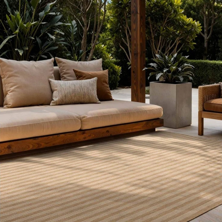 Ted Baker Teppich Linley, Wendeteppich, rechteckig, Höhe: 8 mm, Designteppich, Wetterfest, Pflegeleicht, Modern, Wohnzimmer, Terrasse – Bild 1