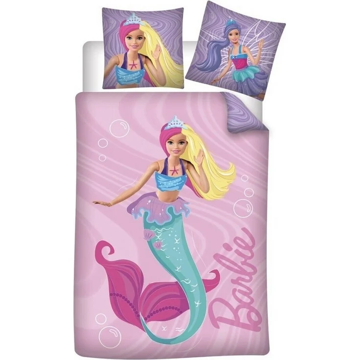 Barbie Bettwäsche Barbie and Friends Kinder Bettwäsche 2tlg Set, 2 teilig, Deckenbezug 135-140x200 cm Kissenbezug: 65X65 cm – Bild 1