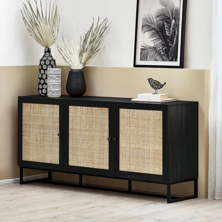 Julian Bowen Padstow Sideboard, Schwarz, Einheitsgröße