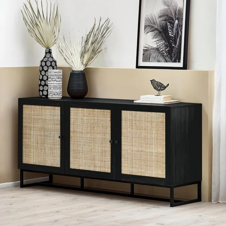 Julian Bowen Padstow Sideboard, Schwarz, Einheitsgröße
