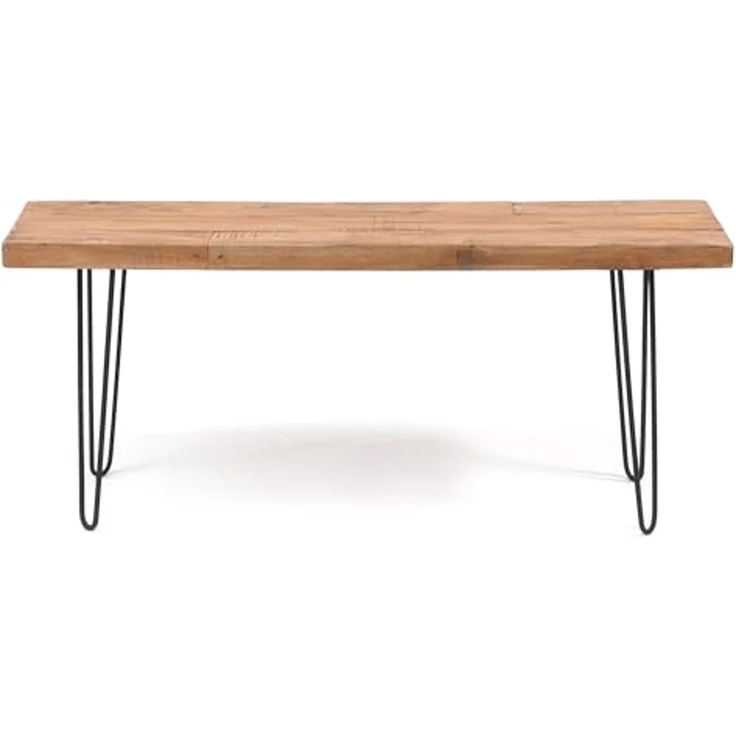DESIGN DELIGHTS Sitzbank SITZBANK "BOHLE", 120 cm, Altholz massiv, mit Gestell, Esszimmerbank – Bild 7