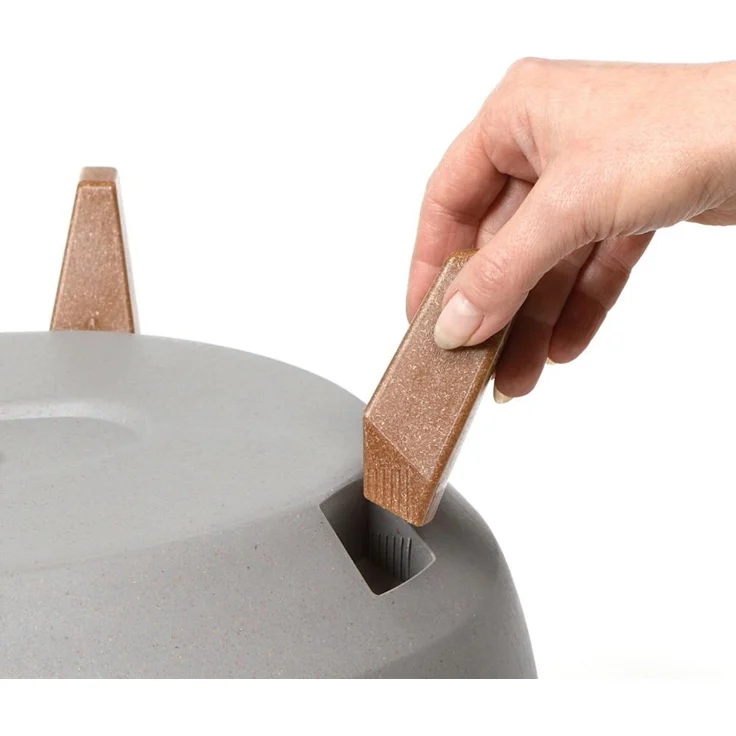 Siena Garden M82587 Oslo ECO Pflanzgefäß 47cm, Ø47 x 26,5cm, grau – Bild 2