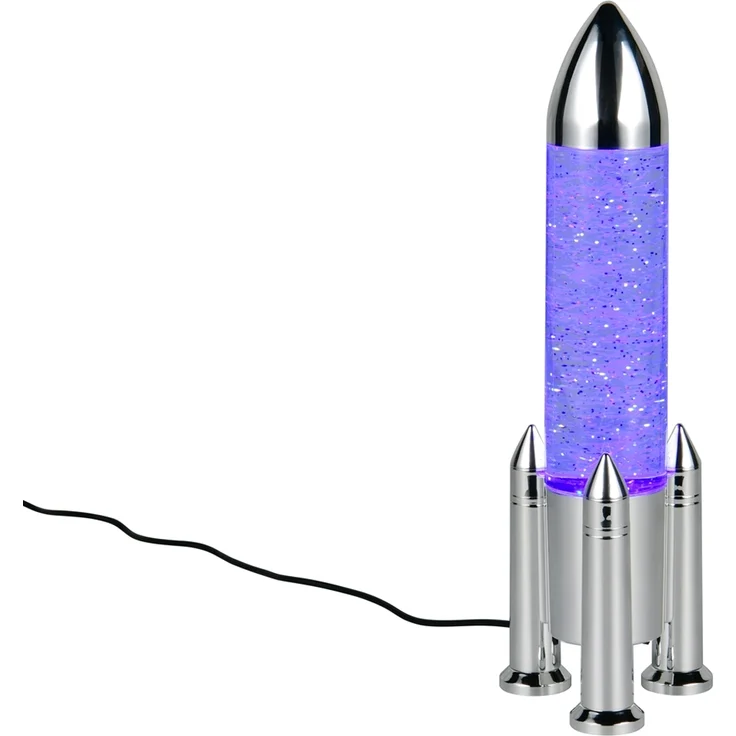 Deko RGB LED Tischleuchte APOLLO Raketenlampe per USB betrieben, Höhe 33cm – Bild 2