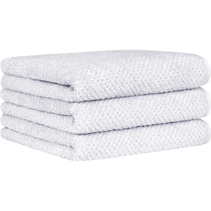 CAWÖ Gästetuch, 3er Pack - Pure, Walkfrottier, Struktur-Design, Baumwolle, einfarbig Hellgrau 30x50cm – Bild 1