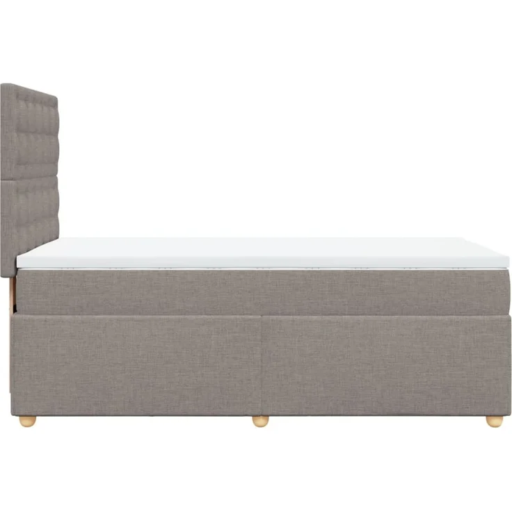 vidaXL Boxspringbett mit Matratze Taupe 90x200 cm Stoff 3293481 – Bild 7