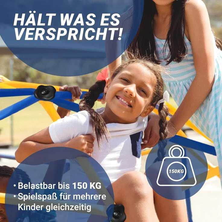 L.A. Sports DOME Klettergerüst inkl. Zelt Kletterkuppel Kinderspielzeug – Bild 7