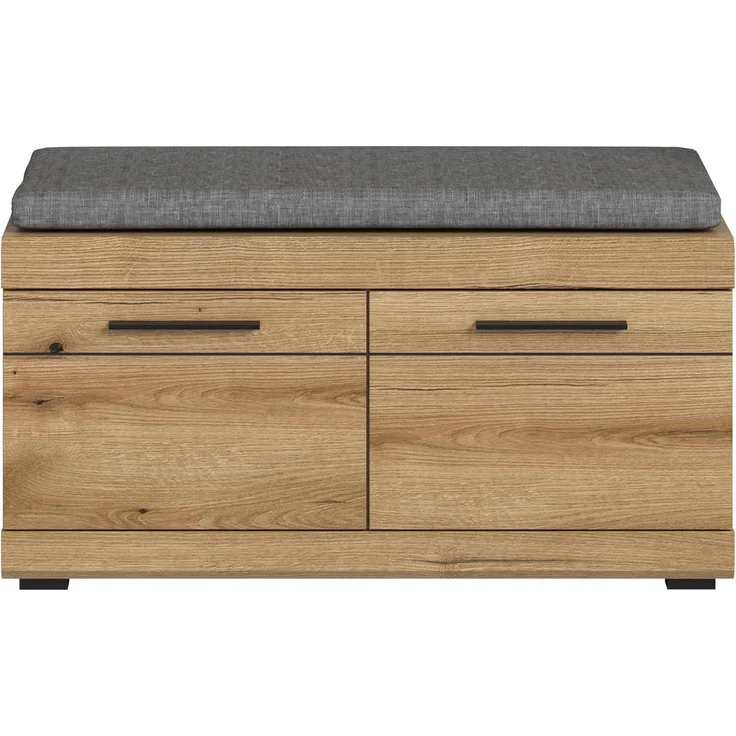 Sitzbank inkl. Sitzkissen (B/H/T: 90x44x40 cm) in Evoke Oak Nachbildung – Bild 2