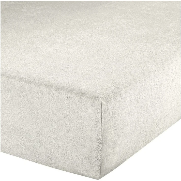 Erwin Müller Spannbettlaken Spannbettlaken "Erding", Frottee, Gummizug: Rundumgummi, (1 Stück), Frottee-Stretch Uni, Weiß, Spannbettlaken | 90x190 - 100x200 cm – Bild 1