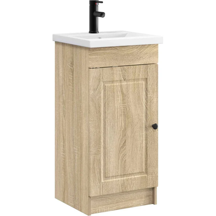 vidaXL Badezimmerschrank mit Waschbecken Sonoma-Eiche 890056 – Bild 1