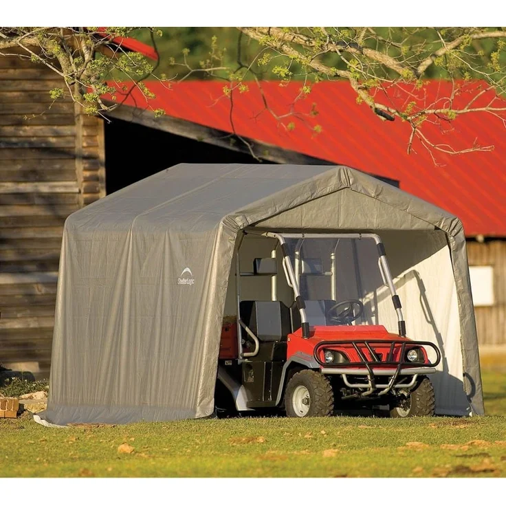 ShelterLogic Folien Zeltgarage Gerätehaus | Grau | – Bild 5