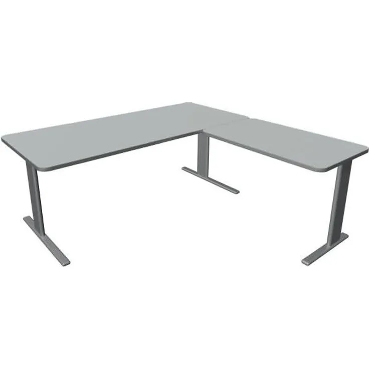 Kerkmann Schreibtisch Unic BxTxH 180x80x75cm Anbautisch 100x60cm licht