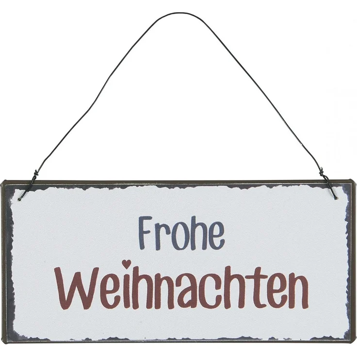 Wandschild Metallschild Schild Weihnachten Frohe Weihnachten Ib Laursen 70129-00