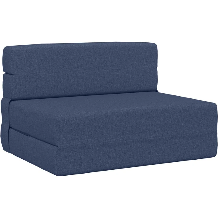 vidaXL Klappsofa Bett Blau 190 x 100 x 15 cm Stoff 900107 – Bild 1