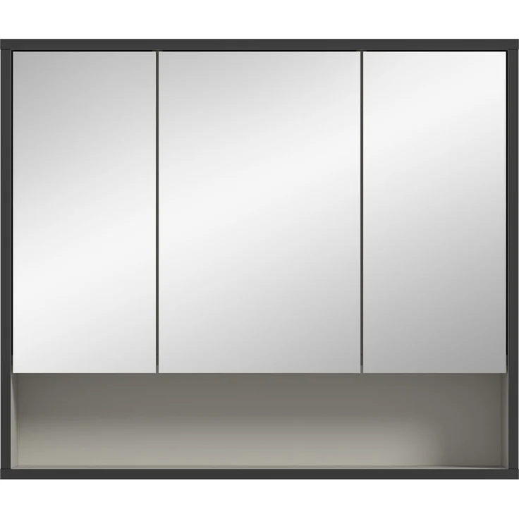 Spiegelschrank (B/H/T: 80x68x19 cm) in Kaschmir Nachbildung – Bild 2