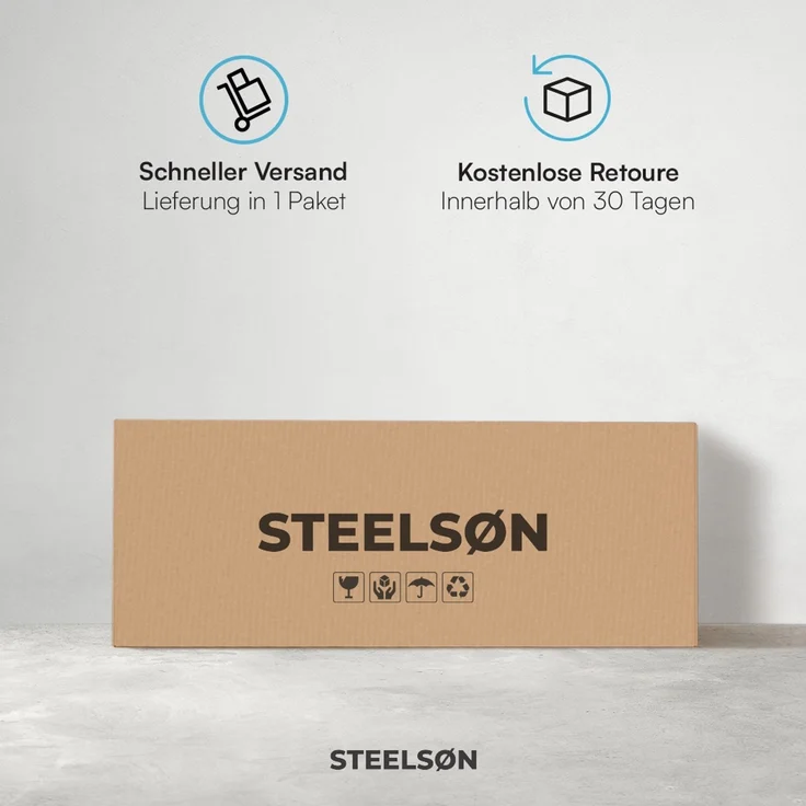 STEELSØN 'Velion' Solardusche 20 Liter, schwarz, warmes Wasser bis 60°C, Gartendusche mit schwankendem Regenduschkopf und Wasserhahn, Outdoor Dusche inkl. Schutzhaube – Bild 10