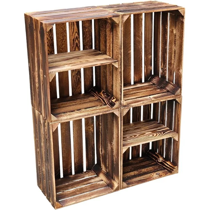 4x 50x40x30cm Holzkisten | Rustikale Möbel selber bauen