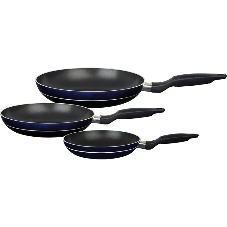 GSW Pfannen-Set Temptura, Aluminium (Set, 3-tlg, 1x Pfanne 20cm, 24cm, 28cm), mehrfache, pflegeleichte Antihaft-Versiegelung, Induktion – Bild 1