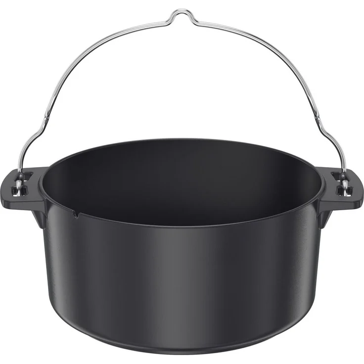RÖSLE VARIO Dutch Oven, Hochwertiger Dutch Oven aus emailliertem Gusseisen, Deckel als Pfanne einsetzbar, mit Tragebügel, 5,5 l, 36 x 30 x 22,5 cm, Schwarz – Bild 2