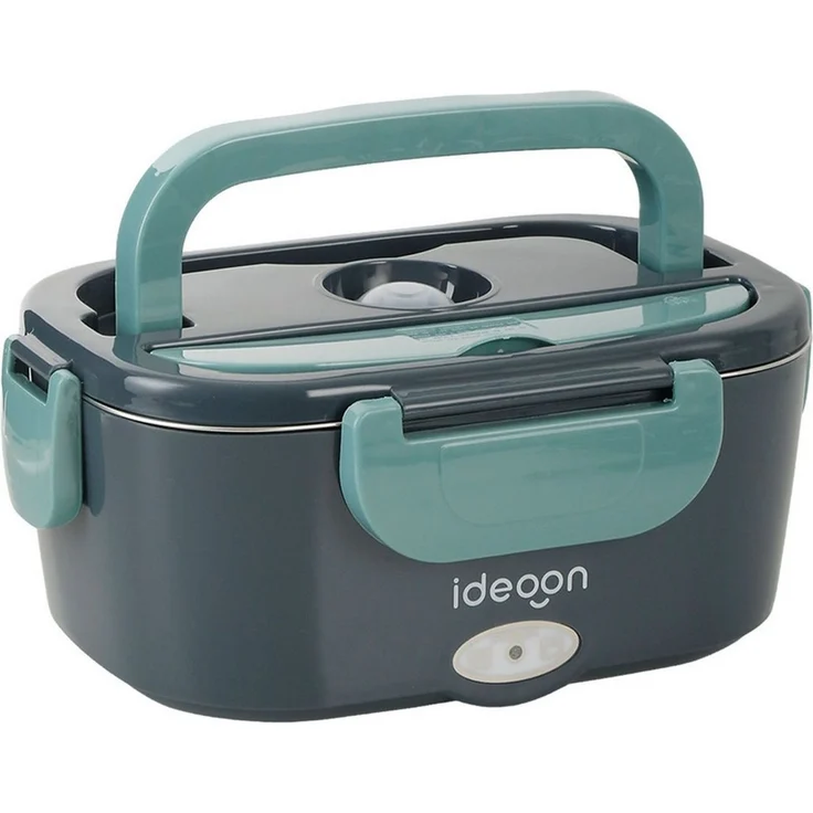 shop'n smile ideoon Elektrische Lunchbox Elektrische Lunchbox 60W 1,5L Warmhaltebox Edelstahl Speisenwärmer, (2-tlg, 1er-Set & 2er-Set), Edelstahlbehälter, Isoliertasche, Besteckset/ in 30 Min. auf 65 °C – Bild 3