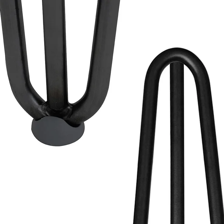 Tischbeine 4er-Set Hairpin 40 cm Haarnadelbeine Schwarz Möbelfüße Tischkufen – Bild 4