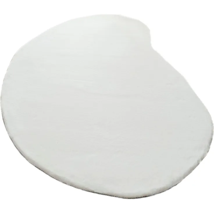 Bruno Banani Hochflor-Teppich Rabbit 2 Bean, Kunstfell Teppich, Modern, besondere Form, U-förmig, Höhe: 25 mm, Kaninchenfell-Haptik, Microfaser, Wohnzimmer, Schlafzimmer, Esszimmer