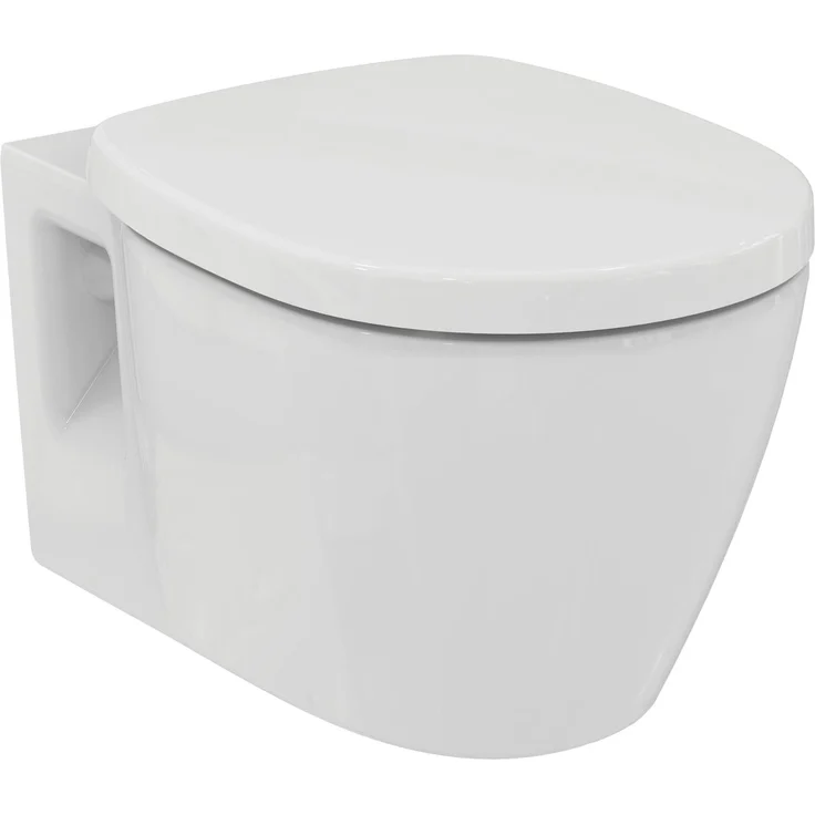 Ideal Standard Connect WC-Set, Wandtiefspül-WC mit Absenkautomatik, Rundes Design, Alpin Weiß – Bild 1
