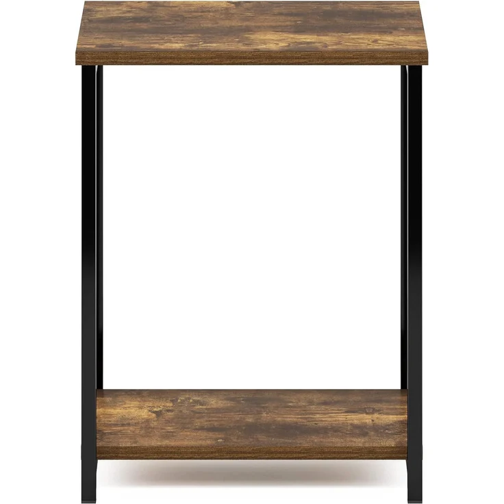 Furinno Simplistic Industrial Beistelltisch mit Metallrahmen, 1er-Pack, Amber Pine – Bild 6