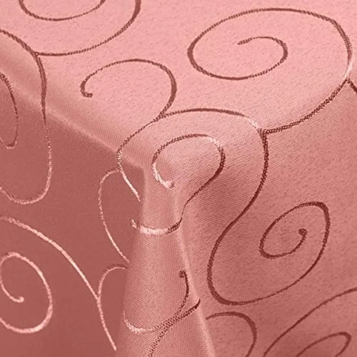 DecoHomeTextil Heimtextilmanufaktur Tischdecke Kringel Circle Tafeldecke Ornamente Damast Tischdecke