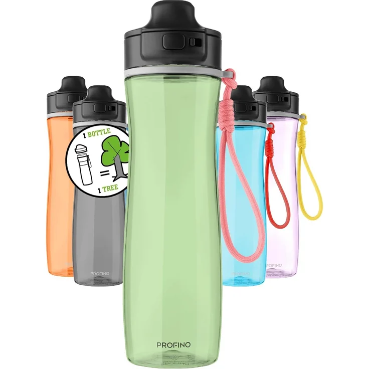 Trinkflasche PROFINO Active DH 7x23 cm grün
