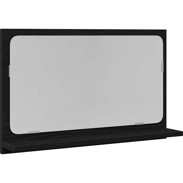 vidaXL Spiegelablage mit Regal Schwarz Eichen-Optik 60 x 10,5 x 37 cm 862525 – Bild 1