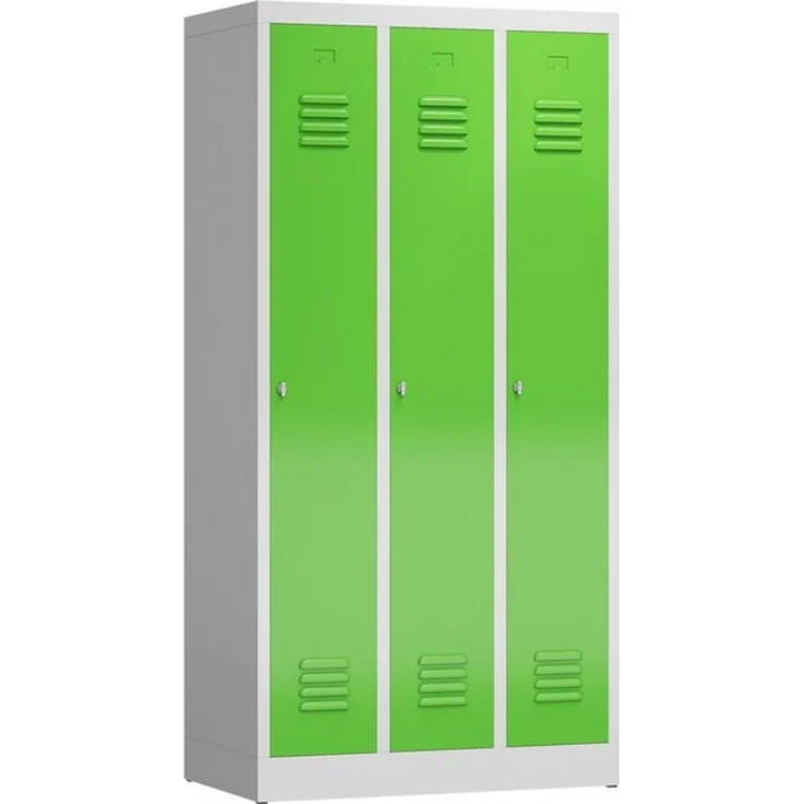 Steelboxx Spind 3er Spind Spindschrank Kleiderspind 180x90x50cm (1-St) Komplett verschweißt und montiert- keine Montage erforderlich – Bild 2
