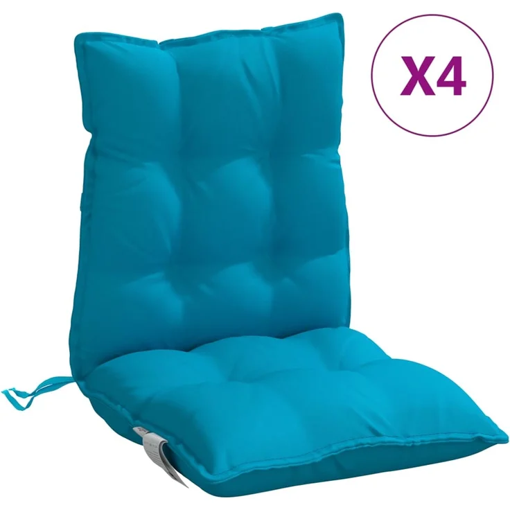 vidaXL Niedriglehner-Auflagen 4 Stk. Hellblau Oxford-Gewebe 377684 – Bild 2