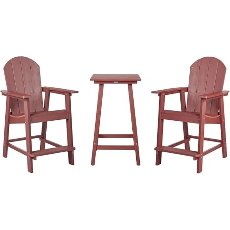 Bistro Set ADIRONDACK Rot – Bild 1