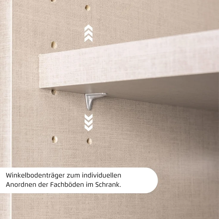 Rauch Möbel Glasgow Drehtürenschrank, Kleiderschrank, Schrank, Garderobe 3-türig, 1 Spiegeltüre, 2 Schubladen, Farbe Weiß/Grau metallic, Griffprofil Grau metallic, 136 x 197 x 54 cm – Bild 18