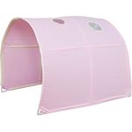 Homestyle4u Tunnel für Hochbett, Baumwolle rosa, B/H/T: 90 x 70 x 100 cm
