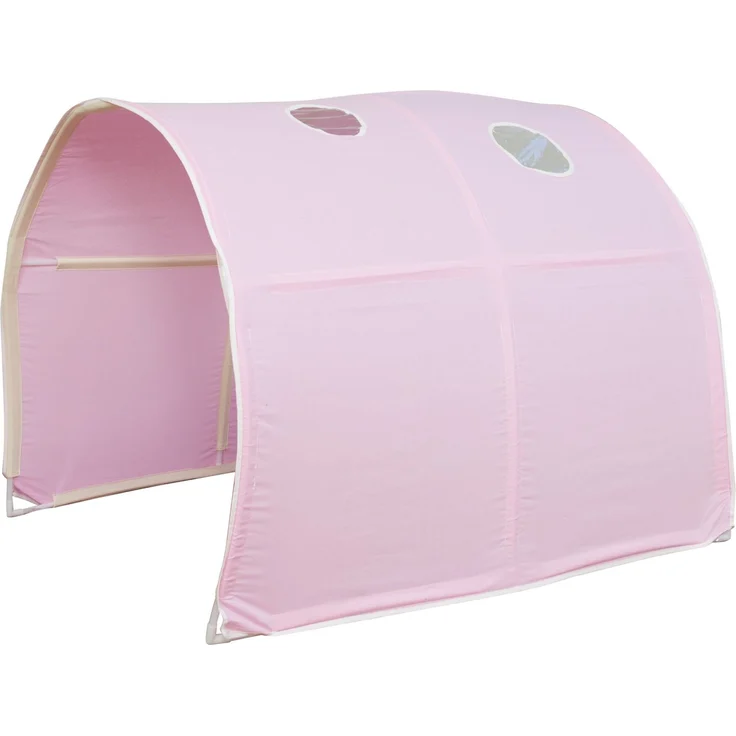 Homestyle4u Tunnel für Hochbett, Baumwolle rosa, B/H/T: 90 x 70 x 100 cm – Bild 1