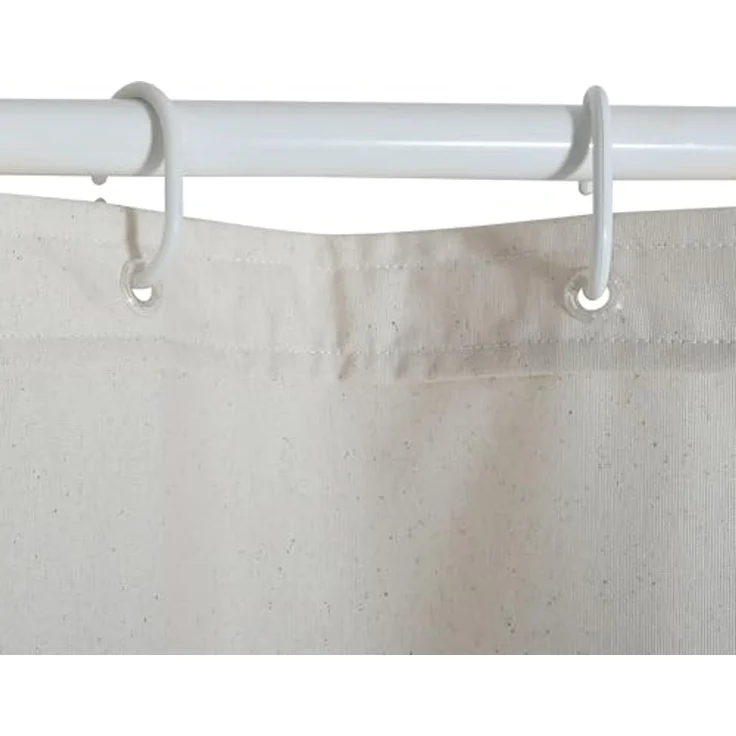 MSV Anti-Schimmel Duschvorhang "Naturel" Anti-Bakteriell, waschbar, wasserdicht Polyester/Baumwolle 180x200cm – Bild 2
