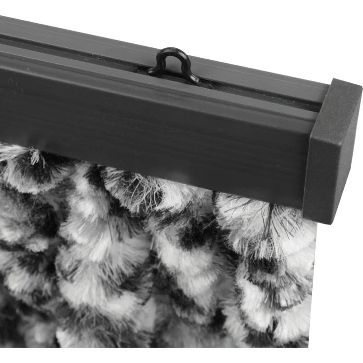 Flauschvorhang in Sondergröße - Türvorhang Breite: 100cm - Länge: 275cm, Dunkelgrau – Bild 6
