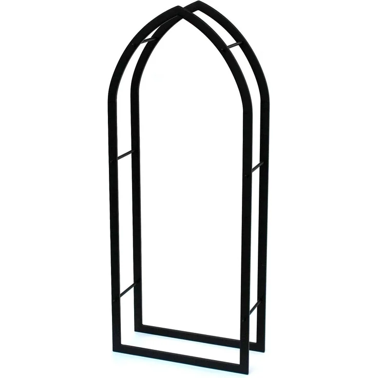 Kaminholzregal Innen Schwarz Metall Kaminholzständer MOS 123 cm Holzkorb Kaminholzhalter Feuerholzregal Holzregal – Bild 2