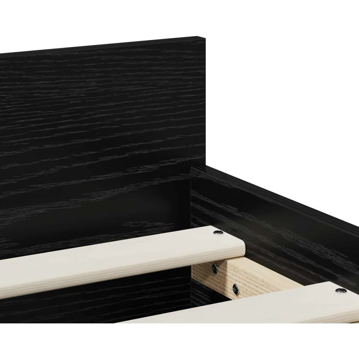 vidaXL Bettrahmen Schwarze Eiche 100 x 200 cm Holzwerkstoff 3446582 – Bild 7