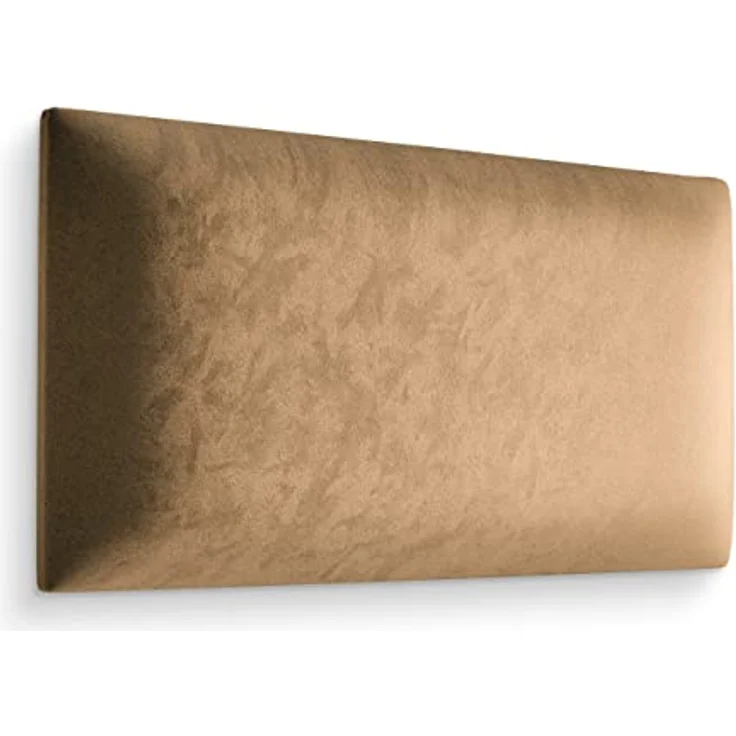 Muralo Samt Wandkissen Stoff Polsterpaneel Schlafzimmer Wohnzimmer Bett Wandpolster Bettkopfteil Lendekissen Modern Luxus Gepolstert Polster Paneel (Beige, 50x40 cm) – Bild 6
