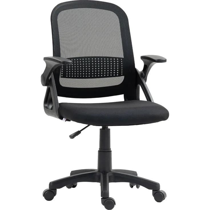MELAYR, Atmungsaktiver Mesh-Bürostuhl, 60 x 57.5 x 101 cm, Schwarz – Bild 1