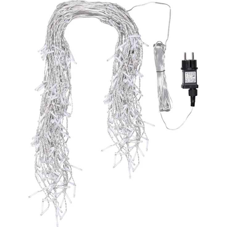 Idena LED Lichter-Kette Eiszapfen mit 400 LED in Warmweiß, mit 8 Stunden Timer Funktion und Transformator, ca. 10,27 m lang, Dekoration von Garten, Balkon, Terrasse und zu Weihnachten – Bild 3