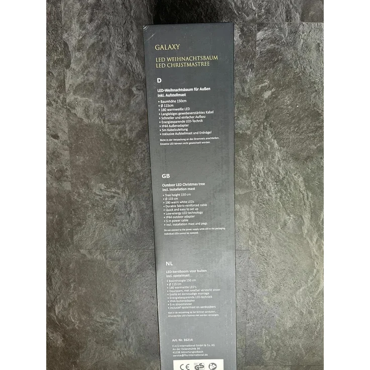 Galaxy LED-Tannenbaum 150 cm, 180 warmweiße LEDs, IP44 Timerfunktion – Bild 4