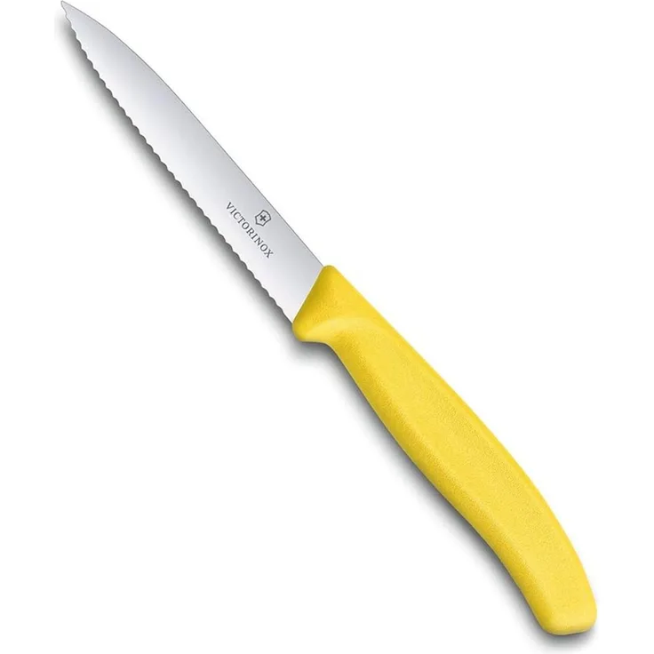 Victorinox SwissClassic Gemüsemesser Mittelspitz Wellensch. 10 cm gelb
