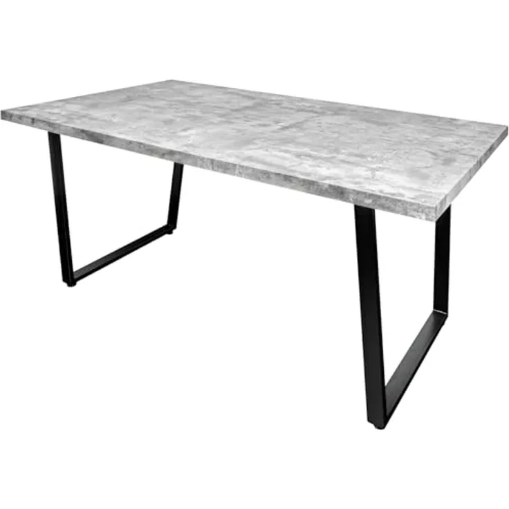 riess-ambiente Esstisch LOFT 160cm grau / schwarz (Einzelartikel, 1-St), Beton-Design · Metall · Kufen-Gestell · bis 6 Personen · Industrial